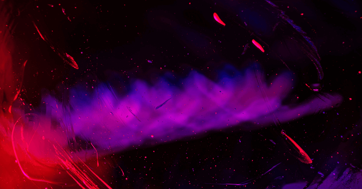 An abstract digital image featuring a vibrant blend of red, purple, and black hues. A soft, glowing, cloud-like shape in shades of magenta and blue appears against a dark background, with scattered specks of red and streaks of light resembling reflections or paint strokes. This image symbolizes that Analytics8 Secured a Growth Capital Investment with Boathouse Capital